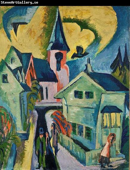 Ernst Ludwig Kirchner Konigstein with red church